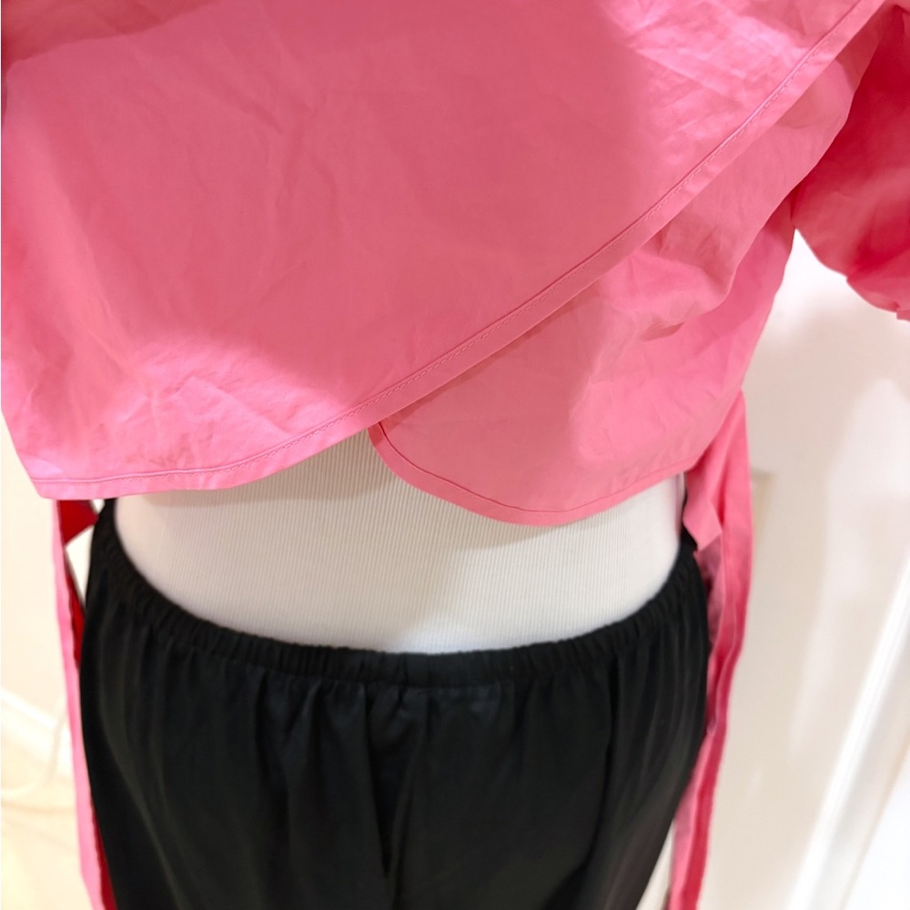 Greylin Nadia Tie Back Poplin Crop Top - Picture 7 of 10